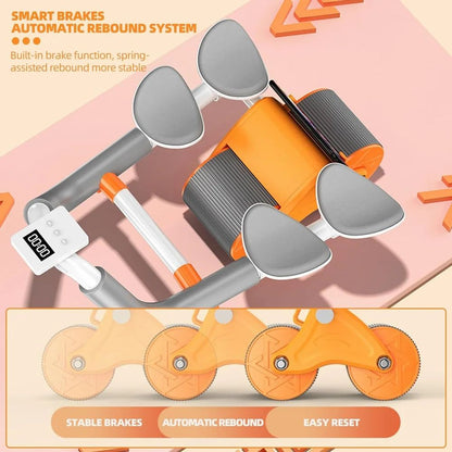 2 in 1 ABS Roller Elbow Support Automatic Rebound Abdominal Wheel Ab Roller for Abdominal Exercise