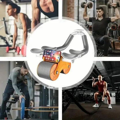 2 in 1 ABS Roller Elbow Support Automatic Rebound Abdominal Wheel Ab Roller for Abdominal Exercise
